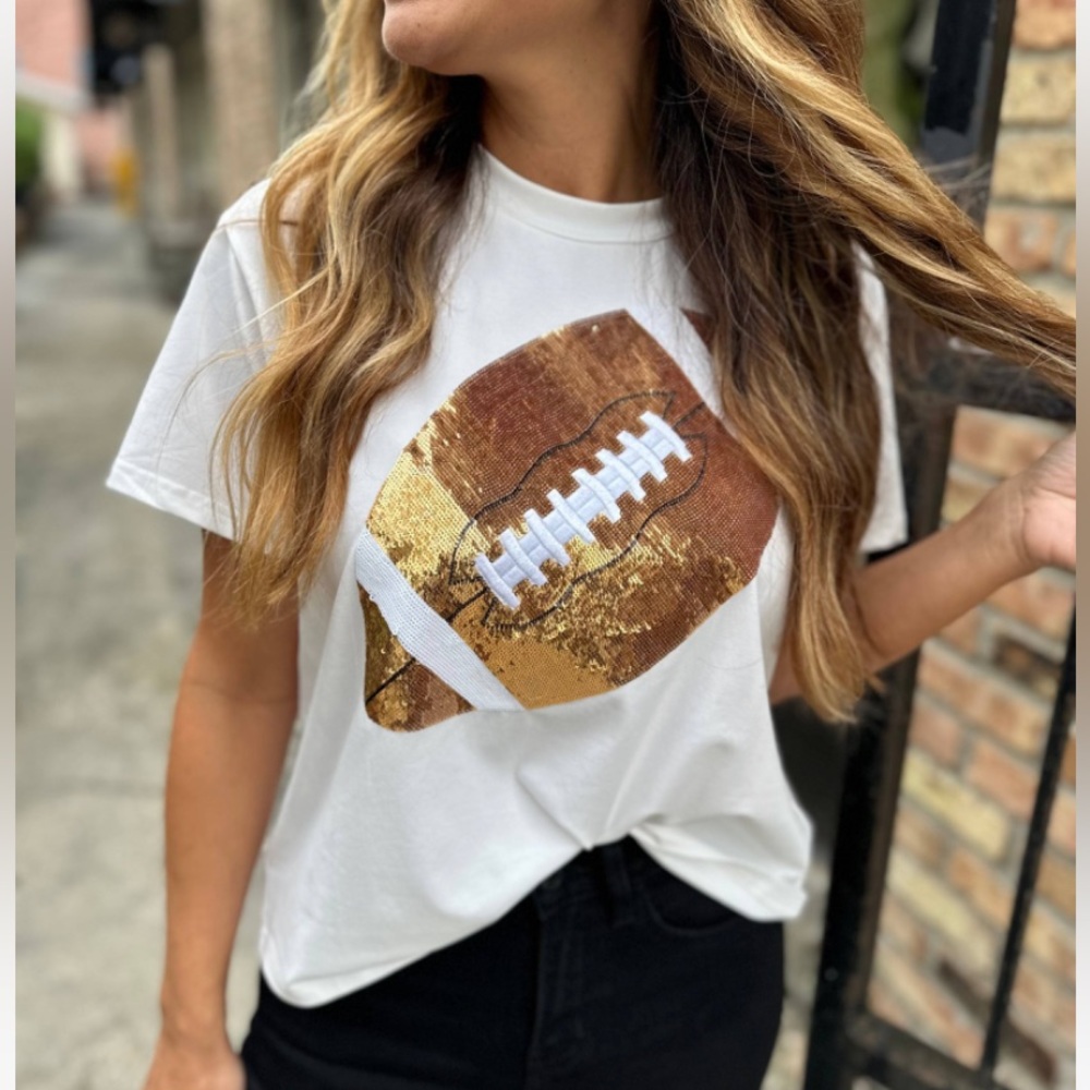 Queen of Sparkles Sequin Football shirt